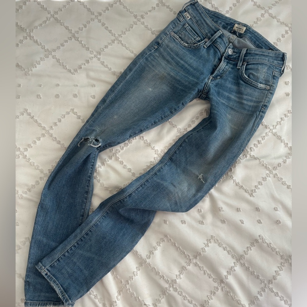 Citizens Of Humanity Faded Blue Skinny Jeans